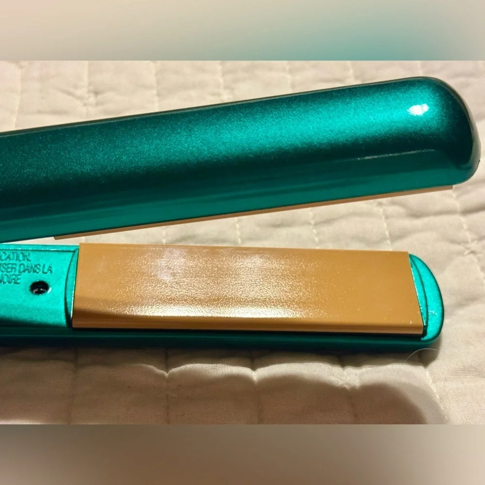 ICHI 1 Inch Ceramic Hair Straightening Iron Glitter Green NEW No Box